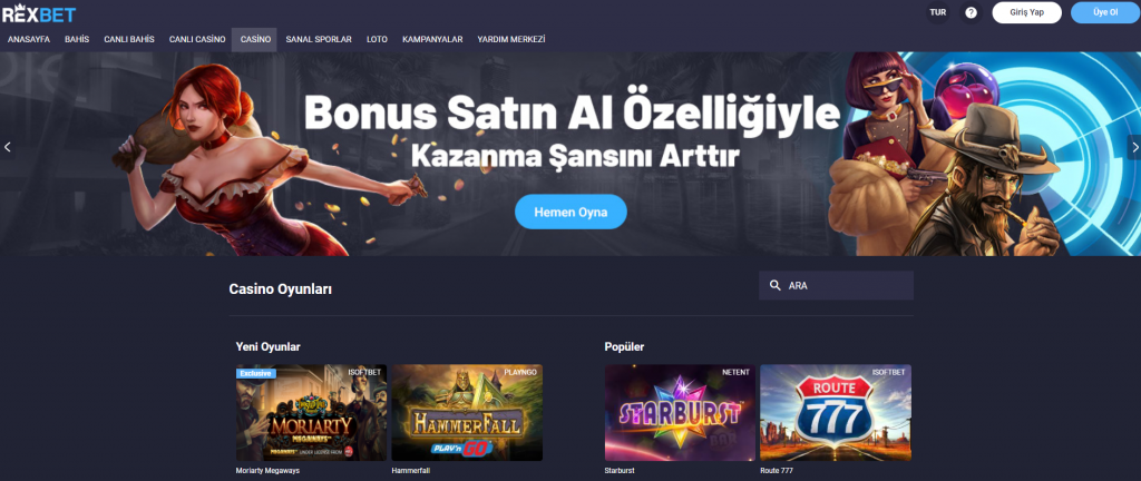 REXBET CASİNO VE BAHİS SİTESİ İNCELEME