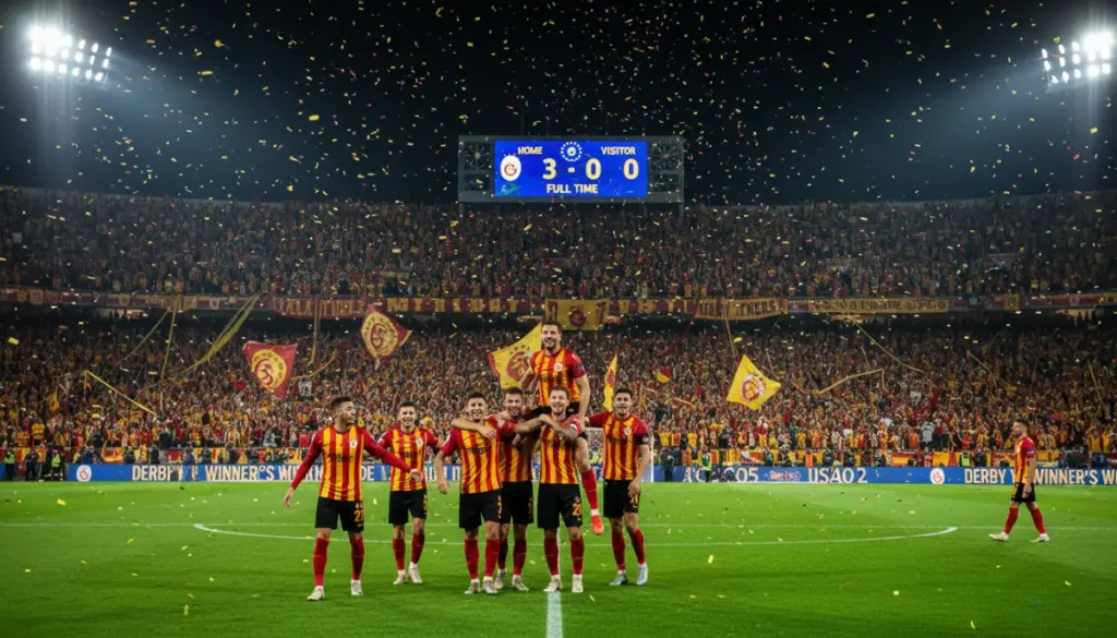 Galatasaray, Fenerbahçe’yi Konuk Etti ve 3-0’lık Kesin Zaferle Şampiyonluğa Bir Adım Daha Yaklaştı